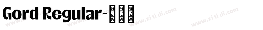 Gord Regular字体转换